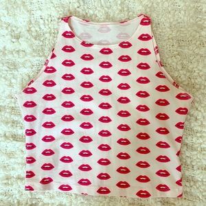 American Apparel 💋Lips Crop Top 💄